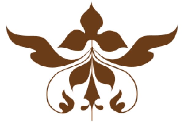 Stylized Brown Flower Emblem