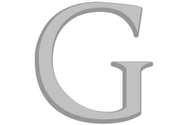 Simplistic Gray Letter 'G' on a White Background