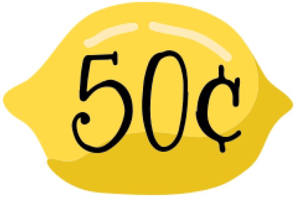 A Digital Illustration of a Lemon with the Price '50c' Displayed on It