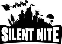 Silent Night: A Black and White Silhouette of a Christmas Scene