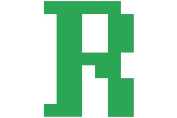 Simplistic Green Letter R Logo on White Background