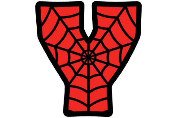 Vibrant Red Spiderweb Design