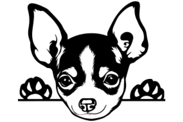 A Charming Chihuahua: ADog's Face with Ears and Paws