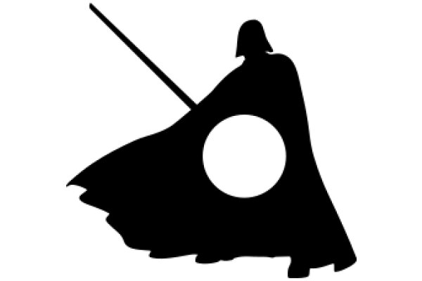 Silhouette of a Jedi Knight with a Lightsaber