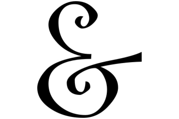 Elegant Typography: A Stylized Letter 'E'