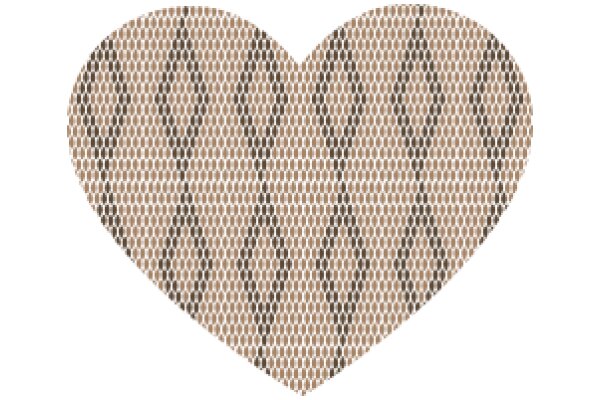 Artistic Geometric Pattern on a Heart Shape