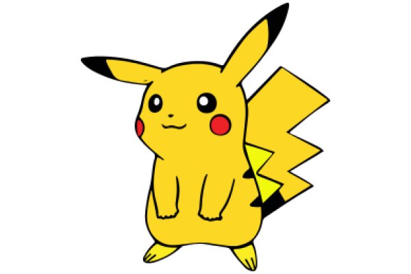 Pikachu's Playful Pose: A Delightful Cartoon Character