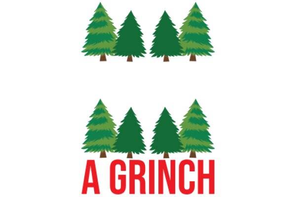 A Festive Christmas Greeting: A Pine Tree and 'A Grinch' Logo