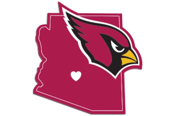 Vibrant Arizona Cardinals Logo with Heart Symbol