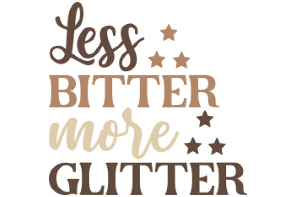 Inspirational Quote: Less Bitter, More Glitter