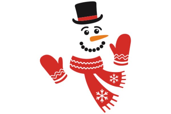 A Festive Holiday Greeting: A Snowman with a Smile and a Warm Scarf