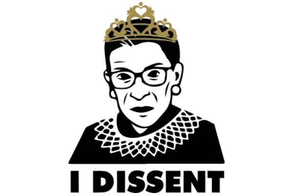 AWoman Wearing a Crown and Glasses, with the Text 'I DISAGREE' Below Her