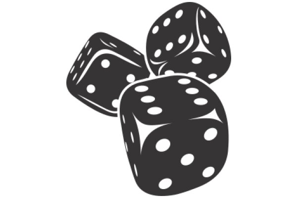 A Collection of Black Dice with White Dots