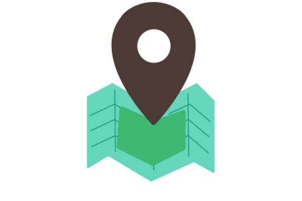 A Stylized Map Pin with a Geometric Background