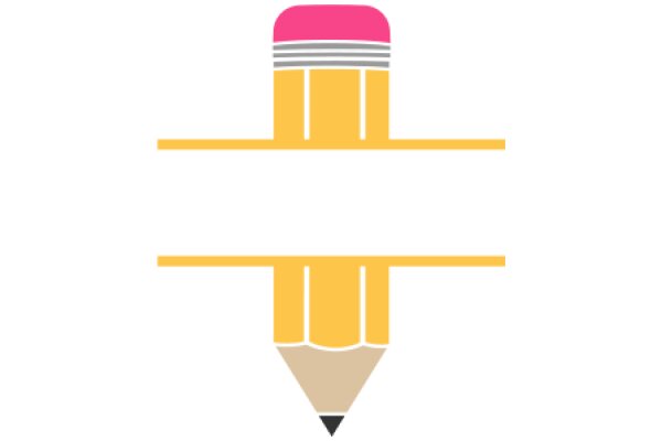 A Simple, Stylized Illustration of a Pencil and Eraser