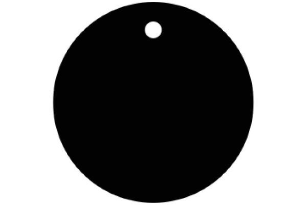 A Solid Black Circle with a Single White Dot