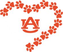 Auburn University Logo with Heart Design