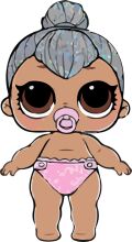 An Adorable Cartoon Character: A Stylish, Pink-Bikini-Wearing, Gray-Haired Animation