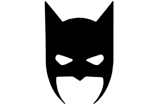 Stylized Black Bat Icon