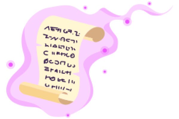 A Whimsical Scene of a Note Amidst a Pink Swirl