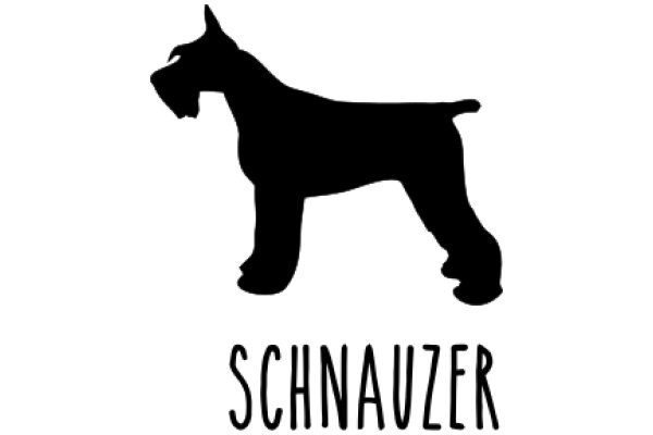 A Silhouette of a Dog with the Name 'Schnauzer' Below It