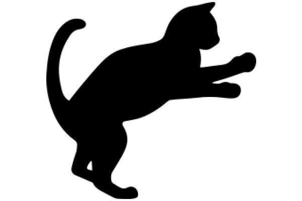 Silhouette of a Cat in Motion