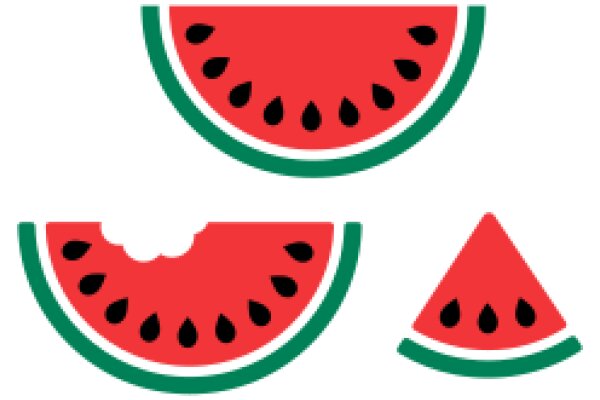 Vibrant Summer Fruit Icons: Watermelon and Strawberry