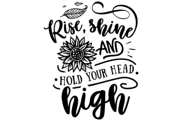 Inspirational Quote Art: Rise, Shine, and Hold Your Head High