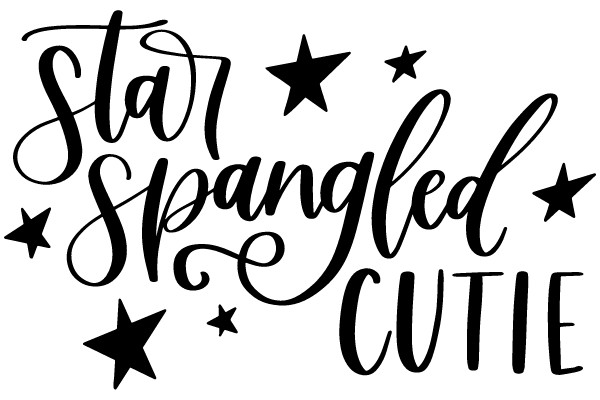 Stylish Star-Spangled Cute Logo