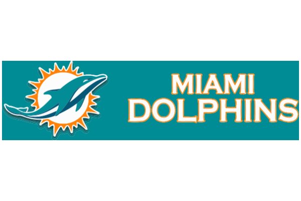 Miami Dolphins Logo on a Blue Background