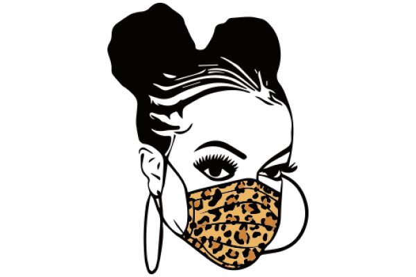 A Silhouette of a Person with a Leopard Print Mask