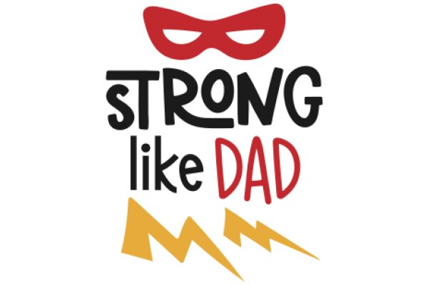 Strong Like Dad: A Graphic Design with a Mask and Lightning