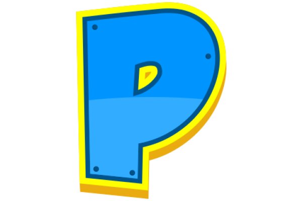 Vibrant Letter P in a Cartoon Style