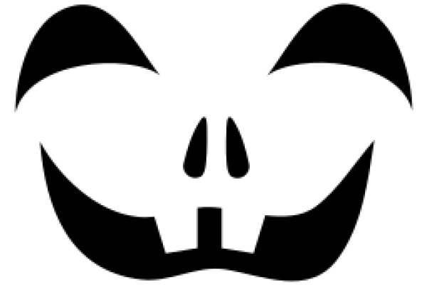 Simplistic Halloween Icon: A Silhouette of a Smiling Pumpkin Face