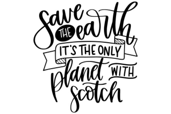 Eco-Friendly Affirmation: Save the Earth, It's the Only Planet with Scotch