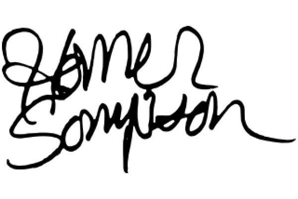 Hand-Drawn Signature of 'Home Sweet Home' in Black Ink