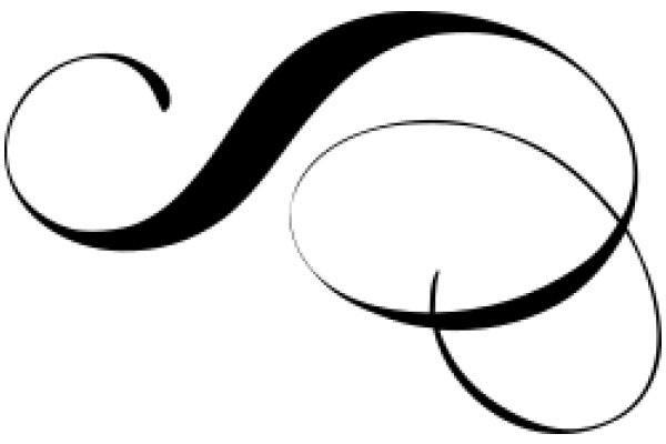 Stylized Black Swirls on a White Background