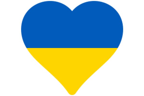 Vibrant Blue and Yellow Heart Shape