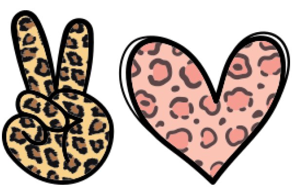 A Playful Pair: The Leopard Peace Sign and the Leopard Heart