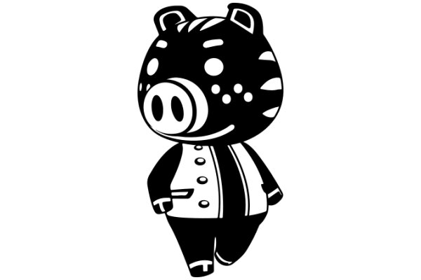 Stylish Cartoon Pig Character