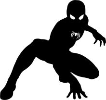 Silhouette of Spider-Man: A Graphic Representation of the Iconic Superhero