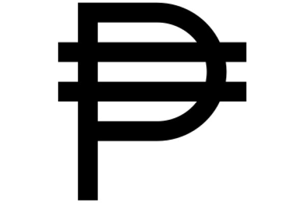 Stylized Icon of a Curved Letter 'P' with a Horizontal Line