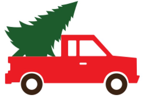 A Festive Christmas Tree on a Red Truck