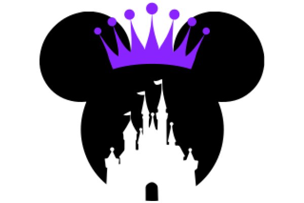 A Silhouette of a Castle with a Crown on Top