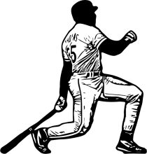 A Classic Baseball Player Silhouette