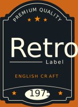 Retro Label: Premium Quality English Craft, Established 1975