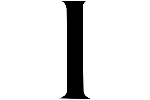 A Pixelated Letter 'I' on a White Background