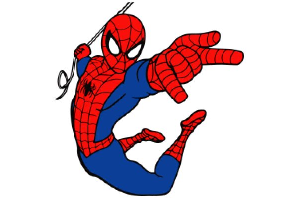 Spider-Man's Epic Pose: A Playful Illustration of the Iconic Hero