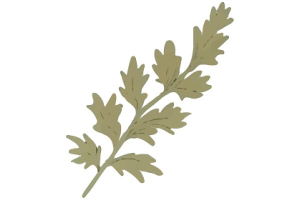 A Digital Artwork of a Green Leafy Branch