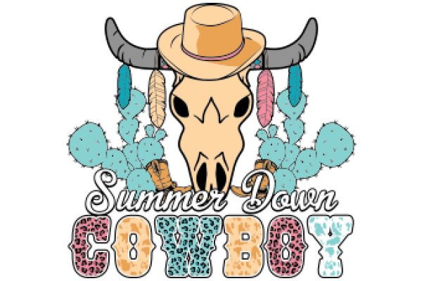 Summer Down Cowboy: A Playful Illustration of a Cowboy's Summer Vibes